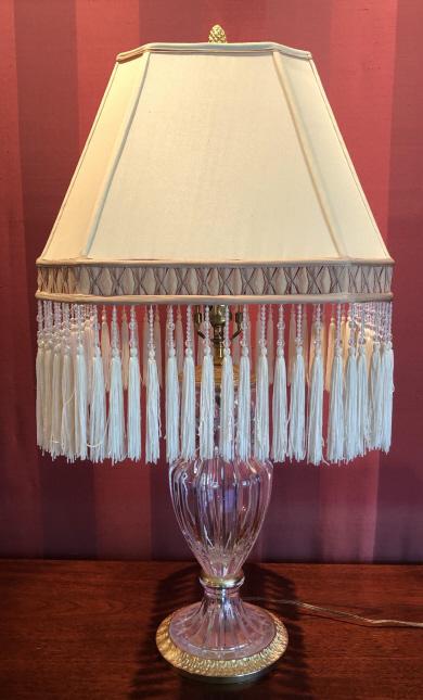Baccarat Style Crystal & Brass Ormolu Table Lamp (1 of 3)