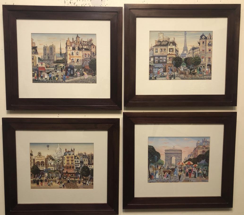 4 Framed Fontaine Prints of Paris (1 of 7)