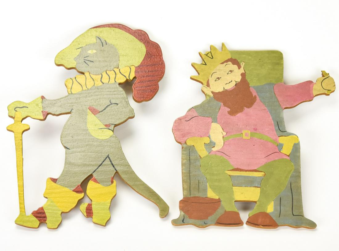 Antique Puss in Boots & King Folk Art Toys (1 of 5)