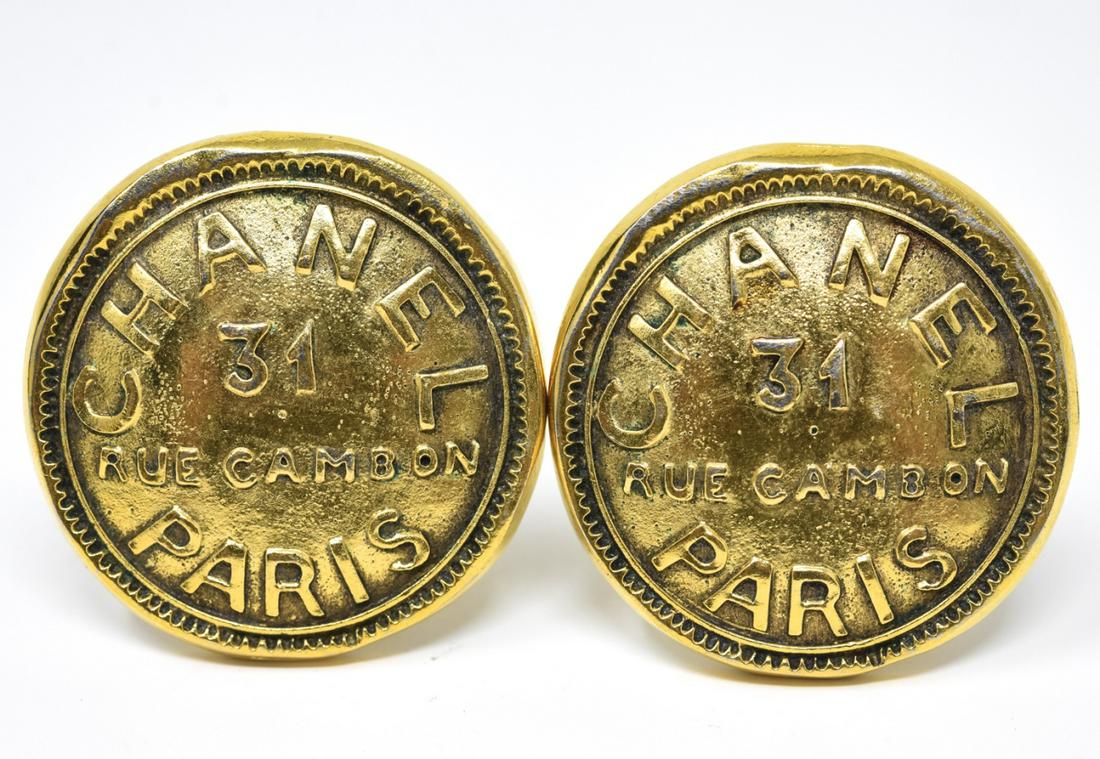 Vintage Chanel Coin Motif Clip On Earrings (1 of 8)