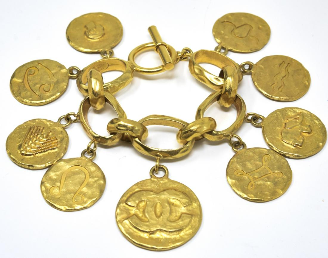 Vintage Chanel Zodiac Motif Charm Bracelet (1 of 9)