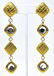 Pair Vintage Chanel Matelasse Clip On Earrings