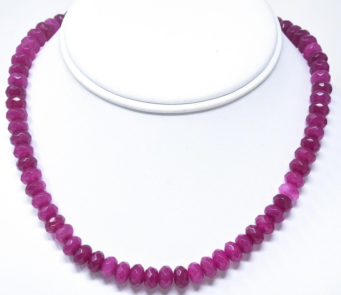 14kt Yellow Gold & 150 Carat Ruby Bead Necklace (1 of 5)