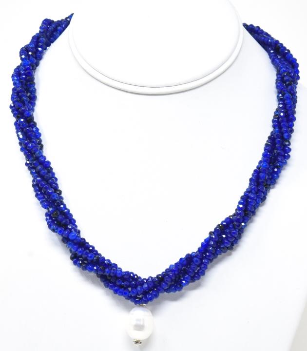 250 Carat Blue Sapphire & Baroque Pearl Necklace (1 of 5)