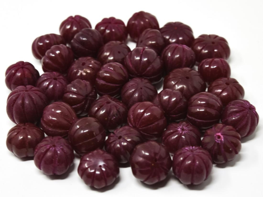 800 Carats of Loose Ruby Hand Carved Beads (1 of 6)