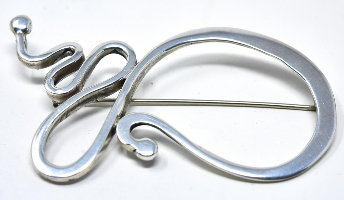 Large Sterling Silver Modernist Handmade Brooch (1 of 6)