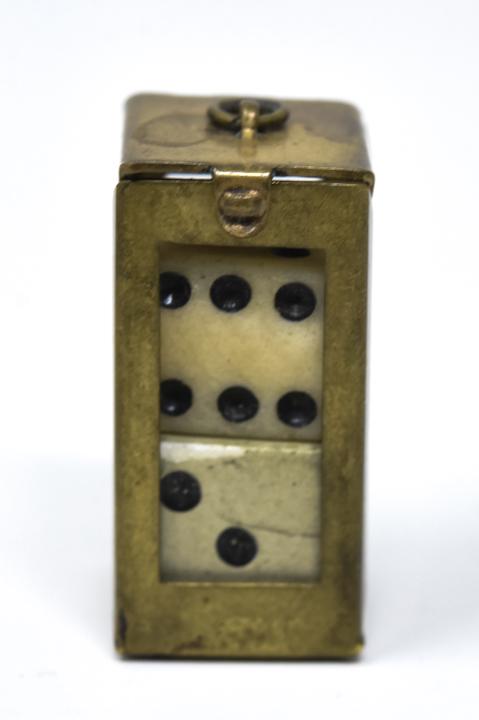 Vintage Necklace Pendant That Holds Two Dice (1 of 6)