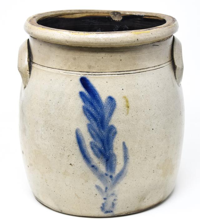 Antique 19th C American Stoneware Salt Glaze Crock (1 of 8)