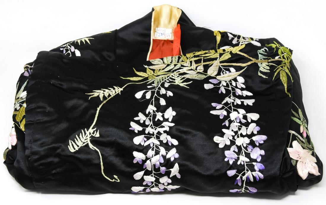 Antique Handmade Embroidered Silk Kimono (1 of 8)