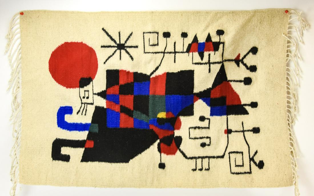 After Joan Miro Hand Woven Modern Art Tapestry (1 of 9)