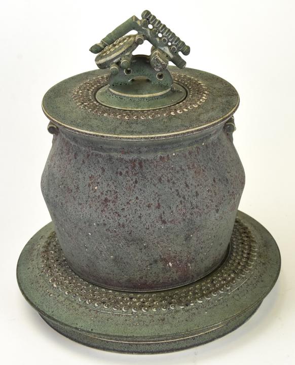 Vintage Stoneware 3 Piece Glazed Kimchi Pot (1 of 11)