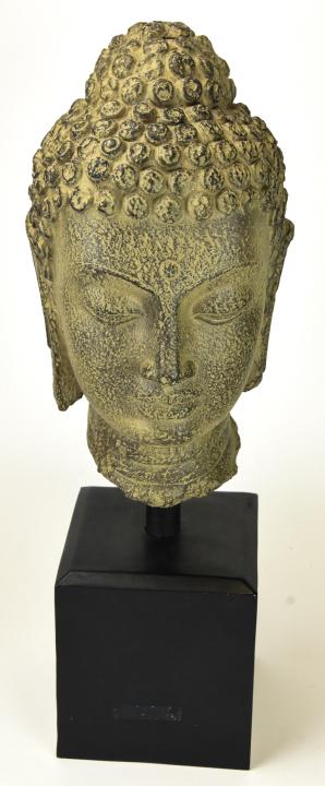 Cast Resin Hand Painted Mounted Buddha Head (1 of 6)