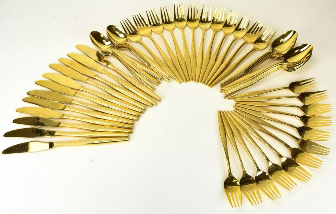 Mid C Modern Florentine Gold Plated Flatware 12 (1 of 9)