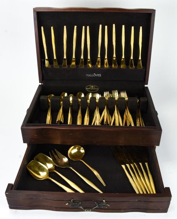 Mid C Modern Florentine Gold Plated Flatware 12 (1 of 10)