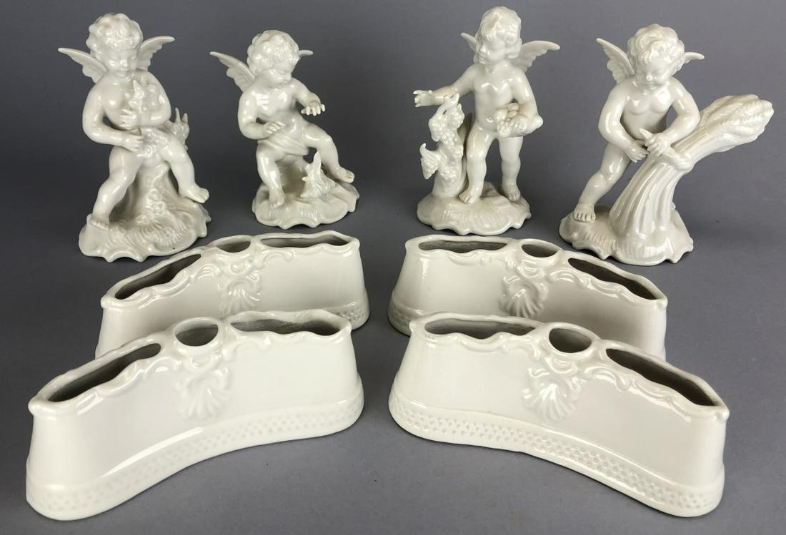 4 Vintage Dresden Porcelain Putti Four Seasons (1 of 9)