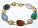 Estate 14kt Yellow Gold Agate & Pearl Bracelet