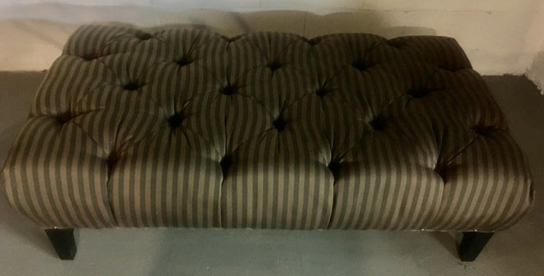 Chesterfield Style Upholstered Tufted Ottoman (1 of 4)
