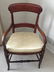 Antique Carved English Empire Upholstered Chair - 4