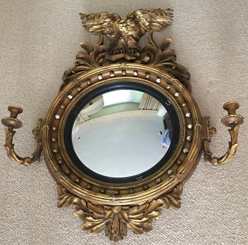 American Empire Bulls Eye Eagle Mount Mirror (1 of 4)