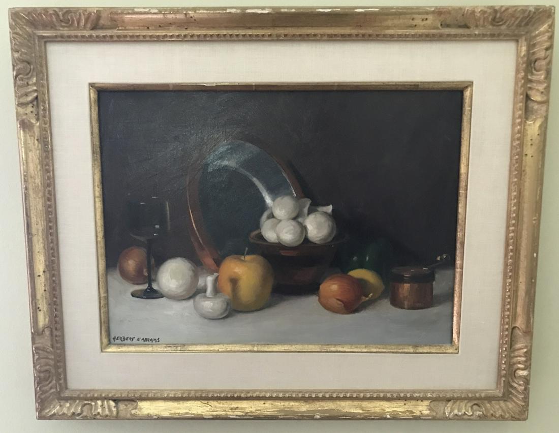 Herbert E. Abrams Still Life Oil Painting w Frame (1 of 3)