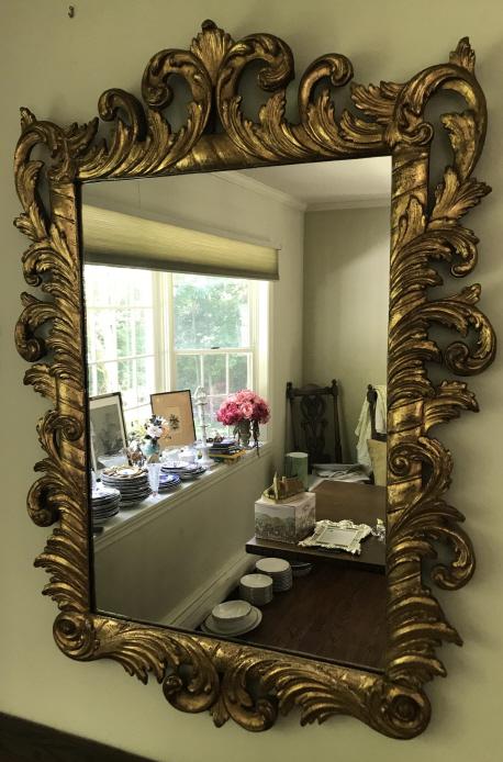Italian Florentine Hand Carved & Gilt Wood Mirror (1 of 3)