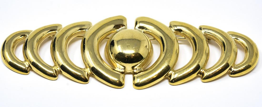 Large Vintage French Givenchy Gilt Metal Brooch (1 of 6)