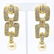 Pair of Vintage C 1990s Rhinestone Gilt Earrings