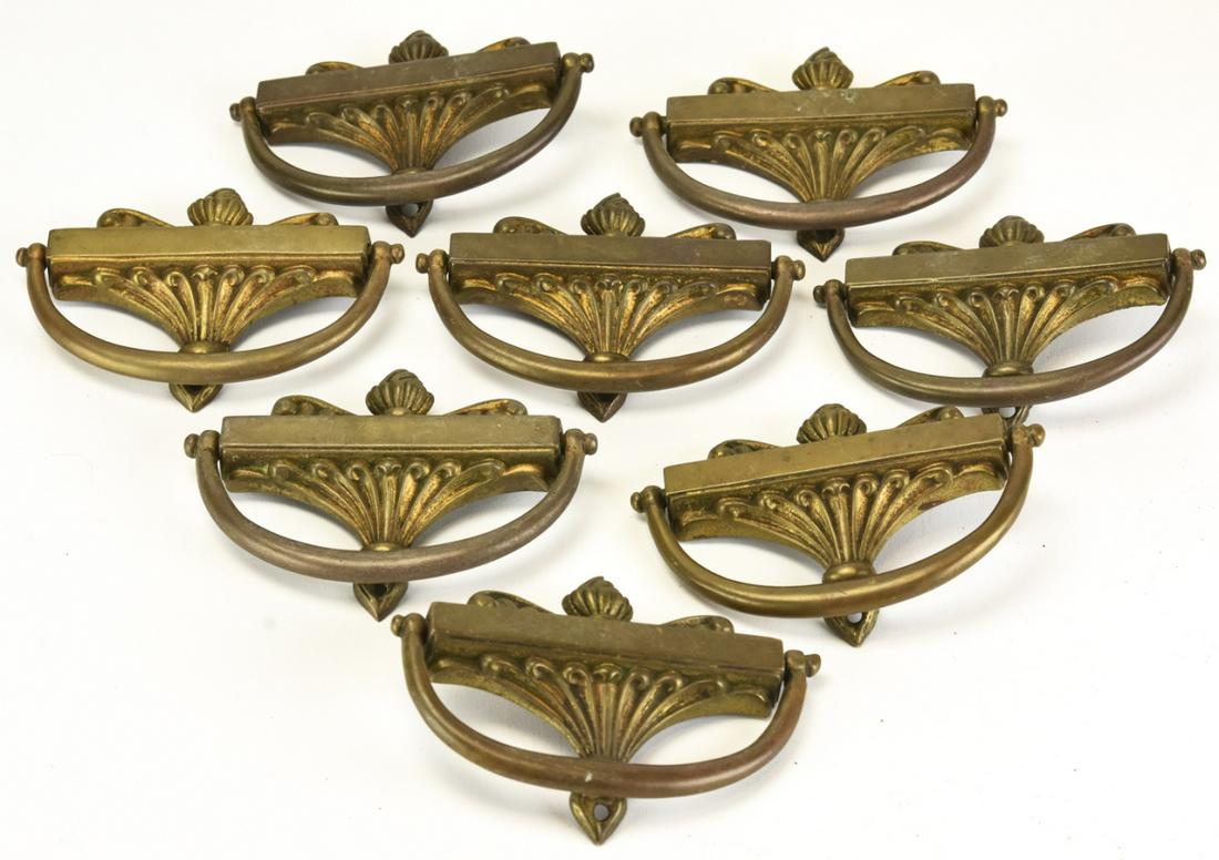 Set of Neoclassical Style Urn Motif Drawer Pulls: Set of Neoclassical Style Urn Motif Drawer Pulls. Each measures 3 inches x 4 inches.
