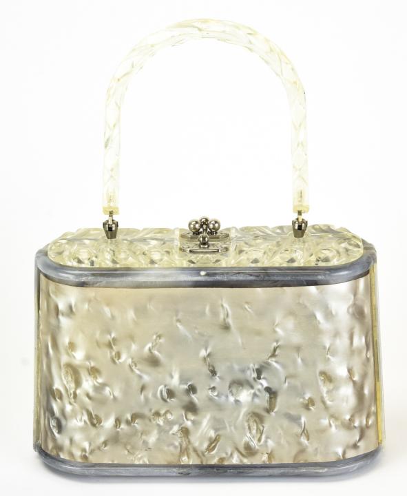 Vintage Plastic Marbled Lucite Purse / Handbag (1 of 5)