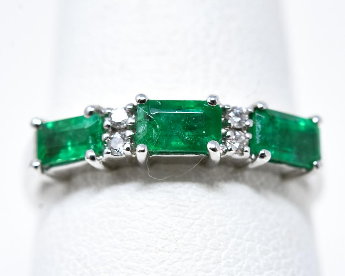 Estate Emerald and Diamond Eternity Band (1 of 6)