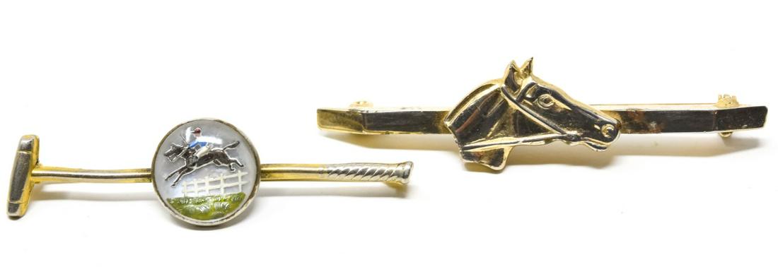 Horse Motif Vintage Essex Crystal & Bar Brooches (1 of 6)