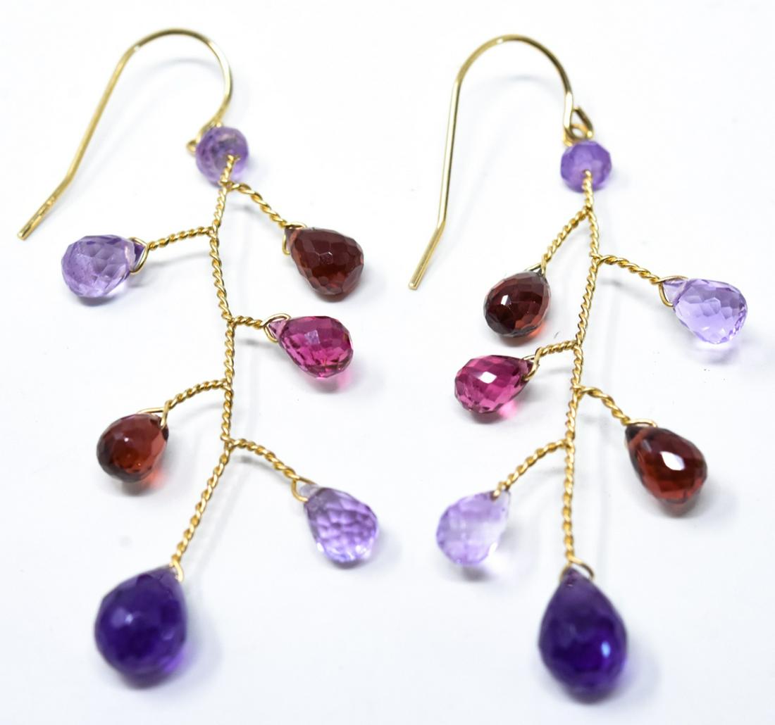 Vintage 14k Yellow Gold and Amethyst Earrings (1 of 7)