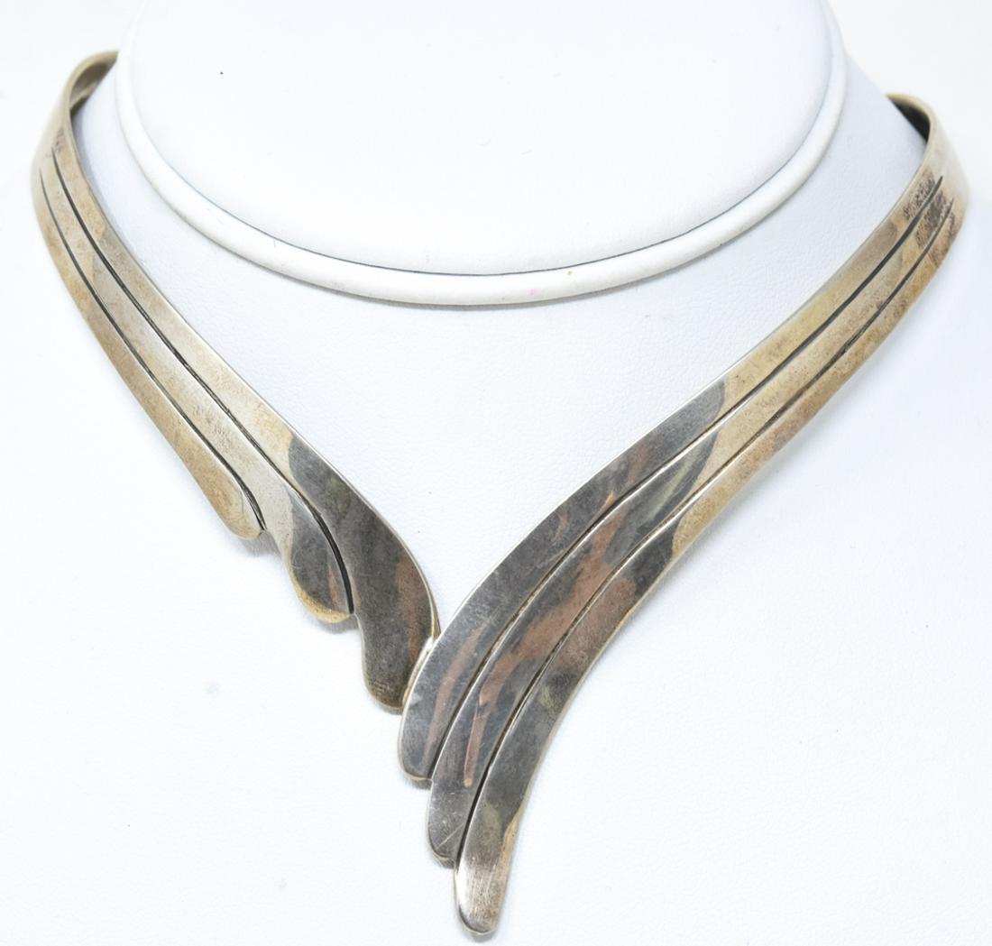 Vintage Sterling Silver Neck Ring (1 of 7)