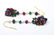 Pair of 14k Gold Ruby Sapphire Emerald - 4