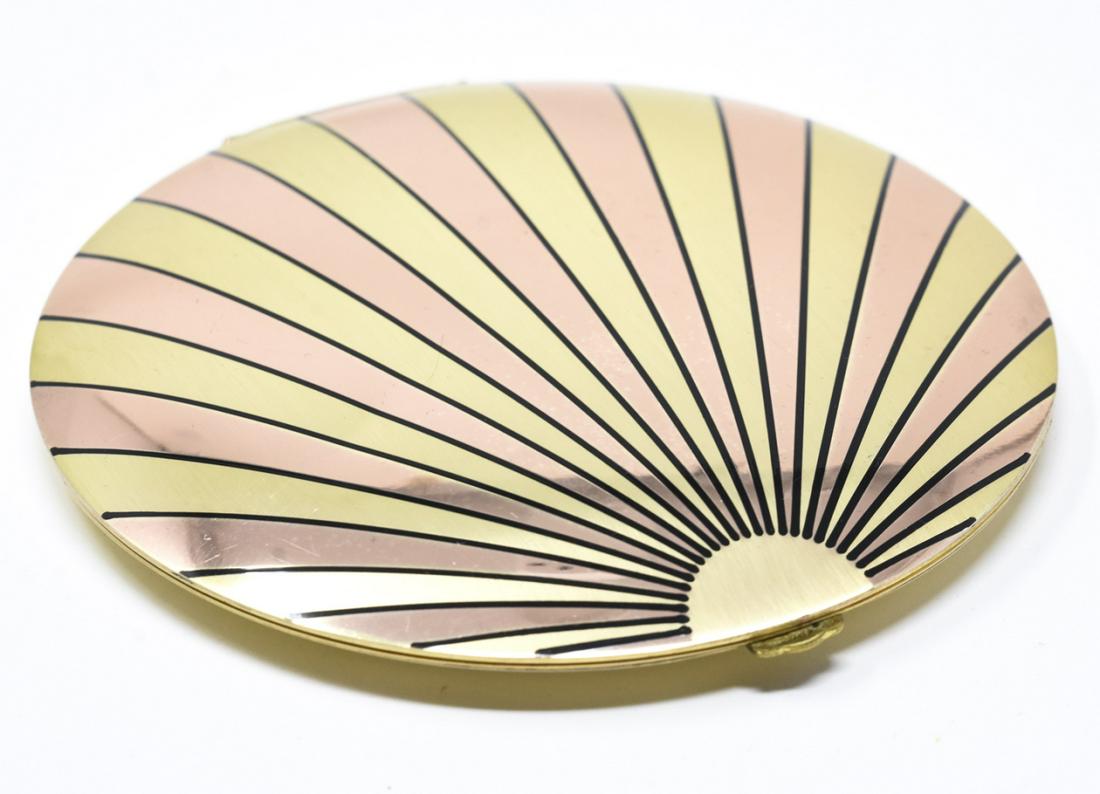 Large Scale Evans Vintage Sunburst Motif Compact (1 of 8)