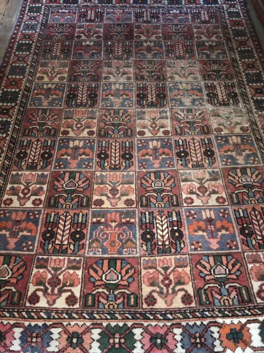 Antique Hand Knotted Bakhtiar Persian Wool Carpet (1 of 4)