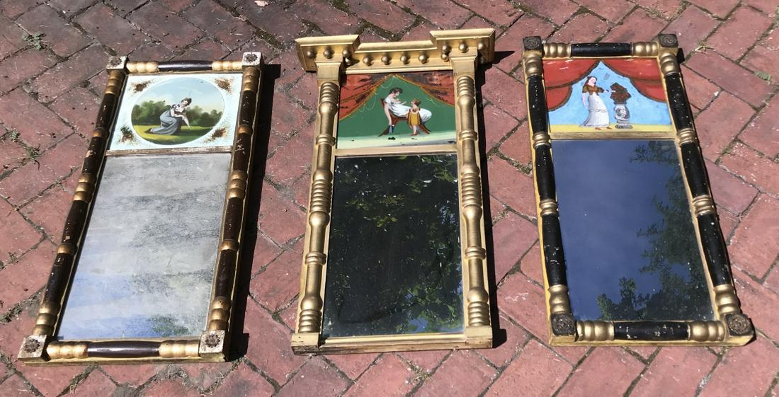 Three Antique 19th C American Empire Style Mirrors (1 of 4)