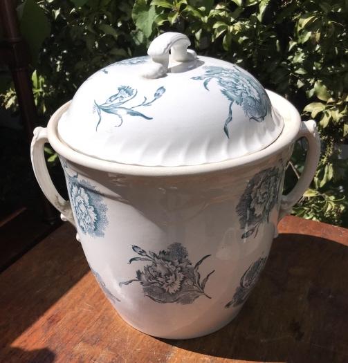 Antique 19th C English Transferware Chamber Pot (1 of 2)