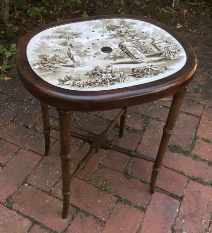 Antique 19th C English Ironstone Platter Table (1 of 4)