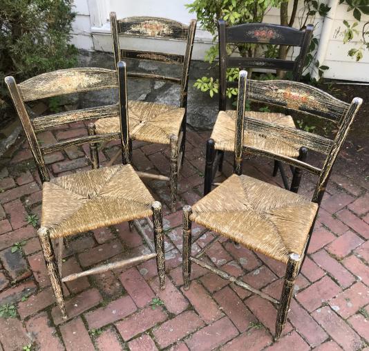Set of Four Antique 19th C American Side Chairs (1 of 4)