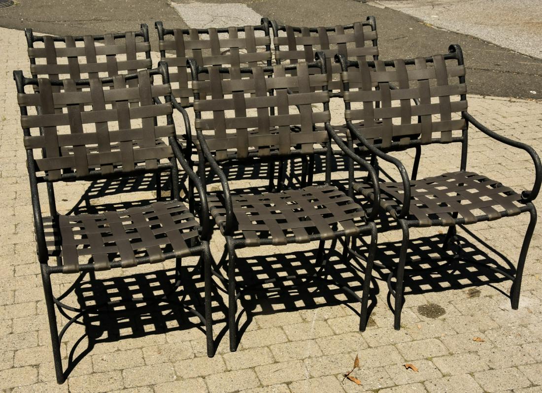 6 Brown Jordan Cast  Aluminum Web Strap Chair (1 of 9)