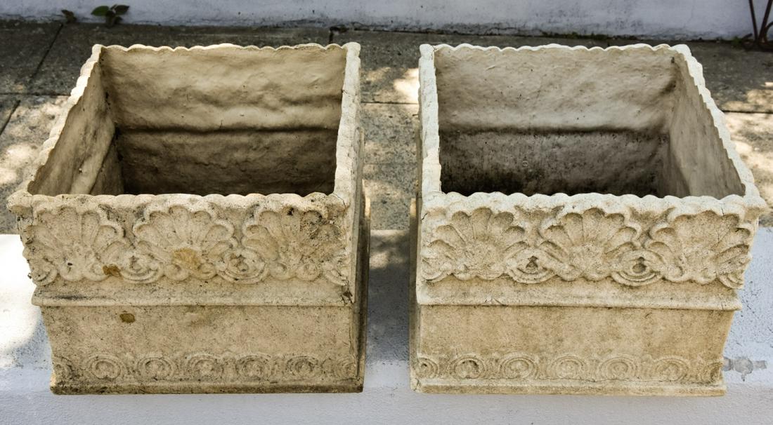 Pair Composite Neo Classical Rocaille Planters (1 of 6)