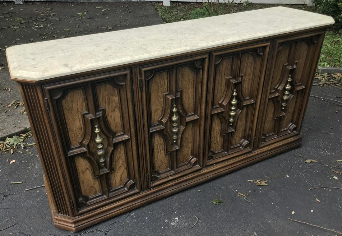 Mid Century Modern Paneled Front Console Buffet (1 of 4)