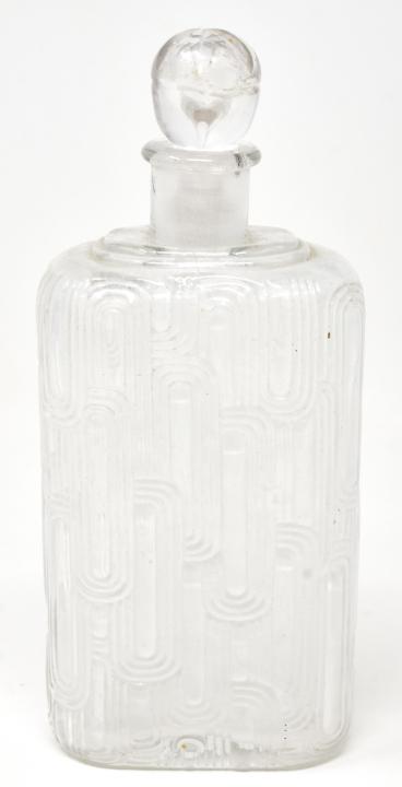 Antique Art Deco Period French Perfume Bottle: Antique Art Deco Period French Perfume Bottle. Marked on bottom MADE IN FRANCE. Measures 8 inches in height.