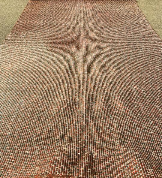 Large Contemporary Carpet Area Rug by Rosecore: Large Contemporary Carpet Area Rug by Rosecore Capital. Measures 118 x 200 inches. Property of a designer decorated Manhattan, New York penthouse apartment.