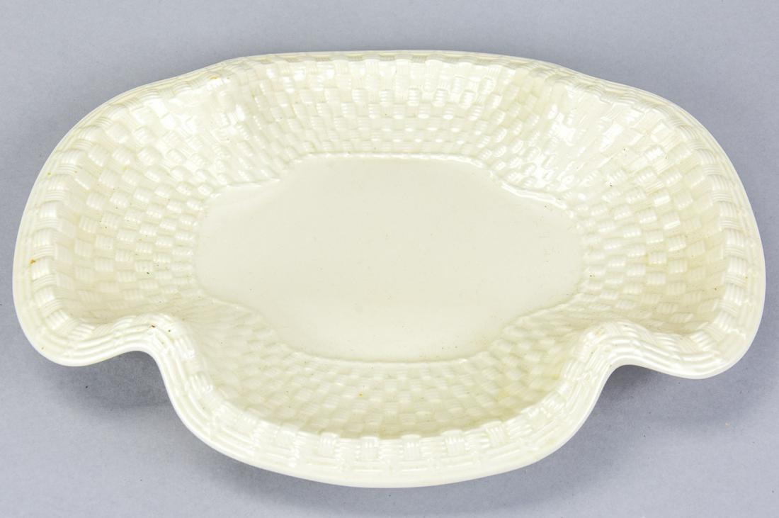 Antique English Spode Ironstone Basket Motif Tray: Antique English Spode Ironstone Basket Motif Tray / Serving Platter. Measures 10.5 x 13.5 inches.