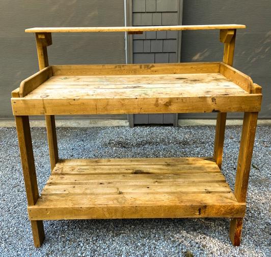 Custom Made Gardener's Potting Work Table: Custom Made Gardener's Potting Work Table. Measures 48 x 50 x 22 inches.