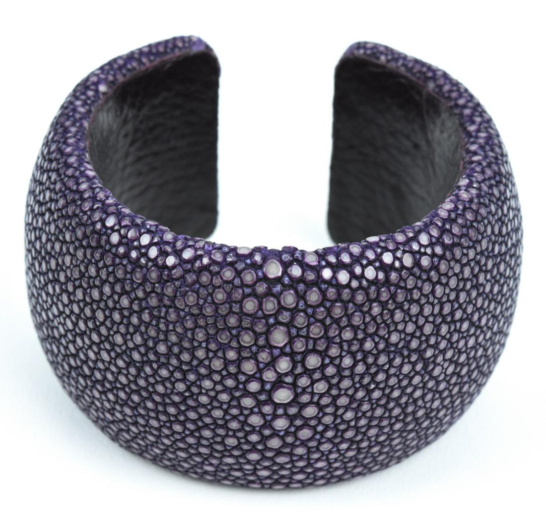 A Cuckoo Moment Shagreen Shark Skin Cuff Bracelet (1 of 8)