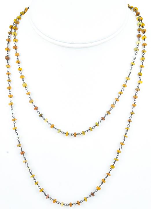 Handmade Sterling Silver & Opal Bead Necklace (1 of 6)