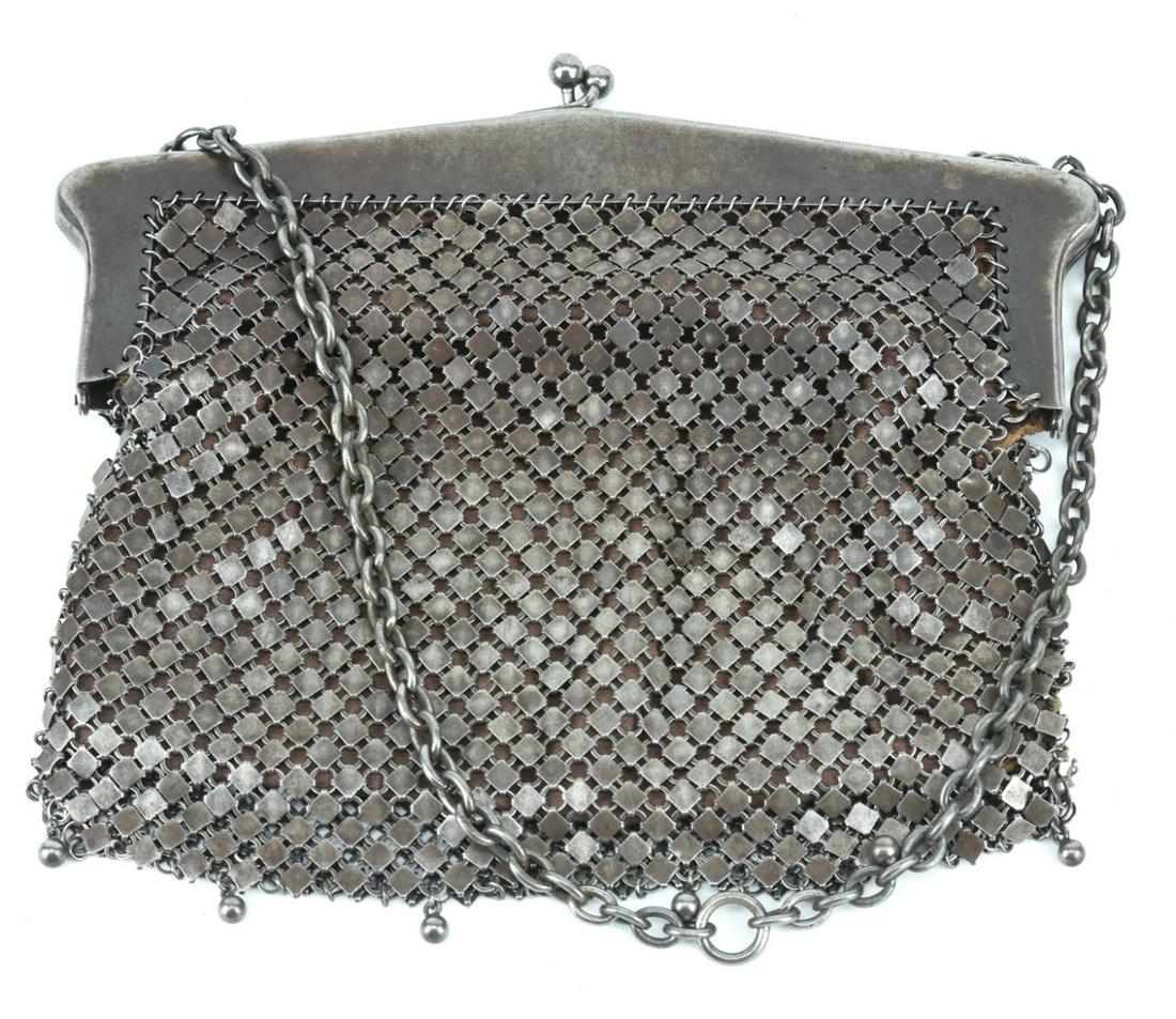 Antique 19th C Mesh Gunmetal Ladies Purse (1 of 7)